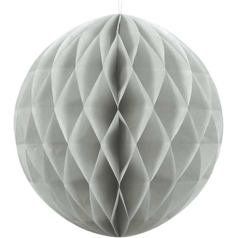 40cm LIGHT GREY HONEYCOMB BALL
