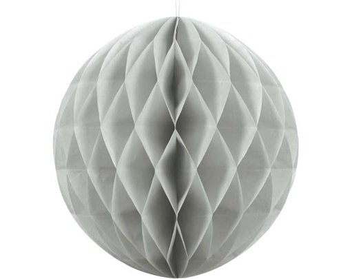 40cm LIGHT GREY HONEYCOMB BALL