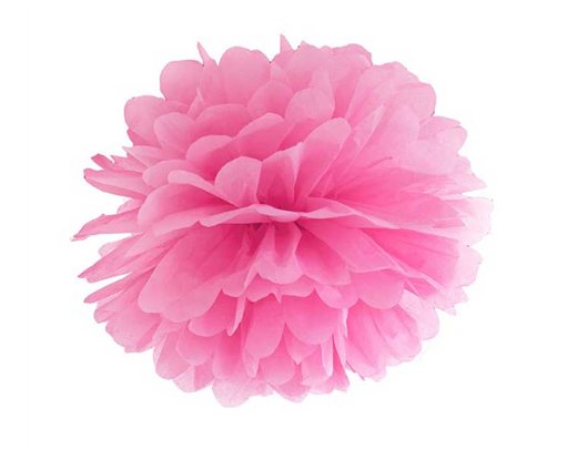 25cm PINK TISSUE PAPER POM POM