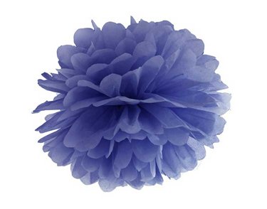 25cm NAVY BLUE TISSUE PAPER POM POM