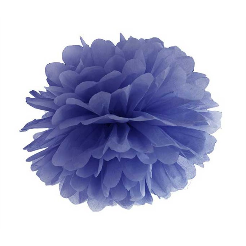 25cm NAVY BLUE TISSUE PAPER POM POM