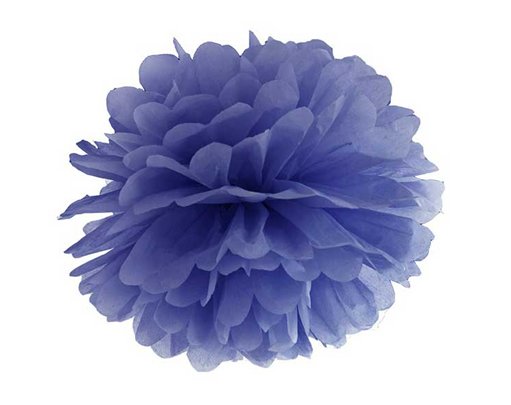 25cm NAVY BLUE TISSUE PAPER POM POM
