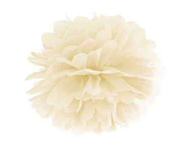 25cm CREAM TISSUE PAPER POM POM