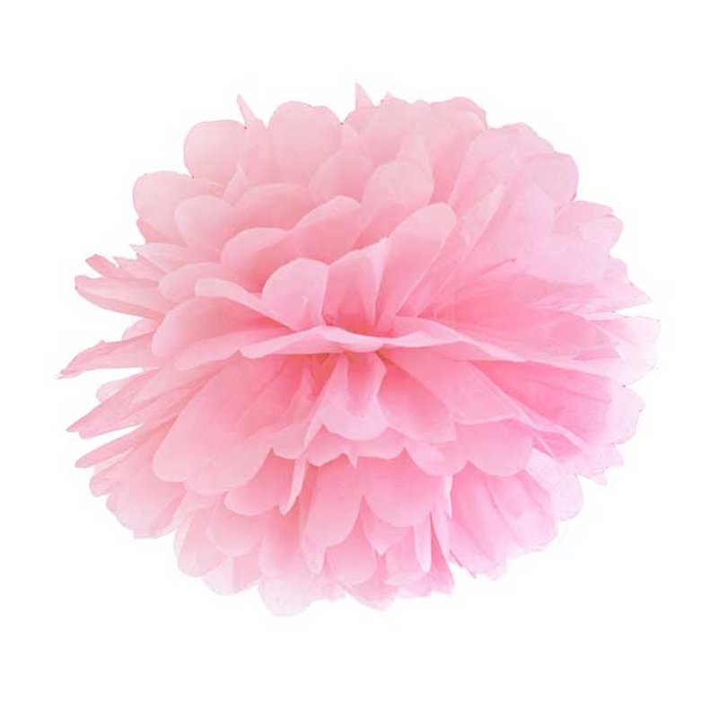 25cm LIGHT PINK TISSUE PAPER POM POM