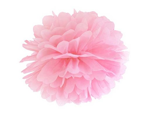 25cm LIGHT PINK TISSUE PAPER POM POM