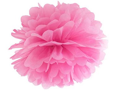 35cm PINK TISSUE PAPER POM POM