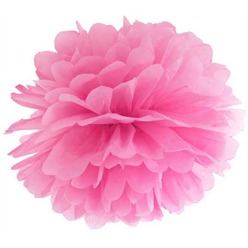 35cm PINK TISSUE PAPER POM POM