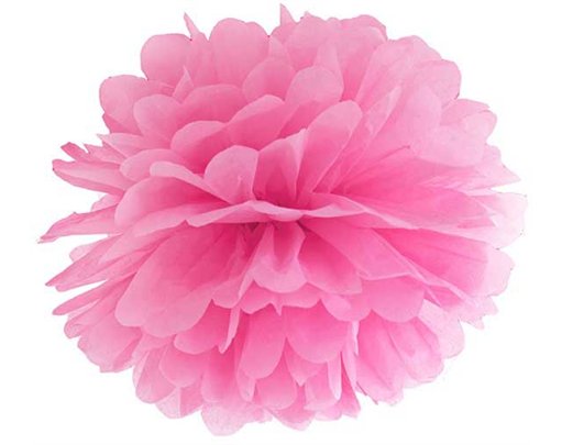 35cm PINK TISSUE PAPER POM POM