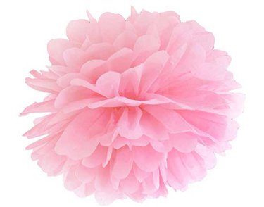 35cm LIGHT PINK TISSUE PAPER POM POM