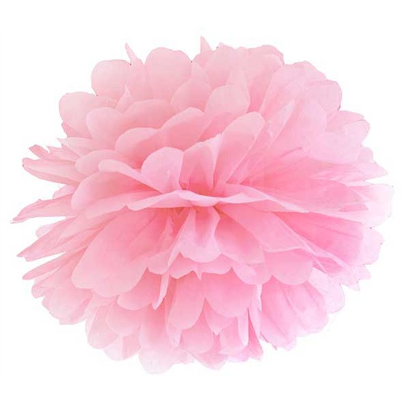 35cm LIGHT PINK TISSUE PAPER POM POM