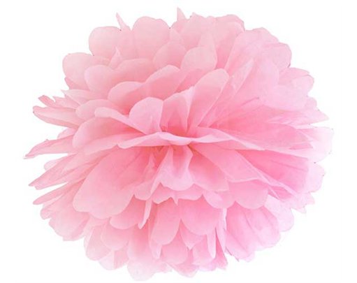 35cm LIGHT PINK TISSUE PAPER POM POM