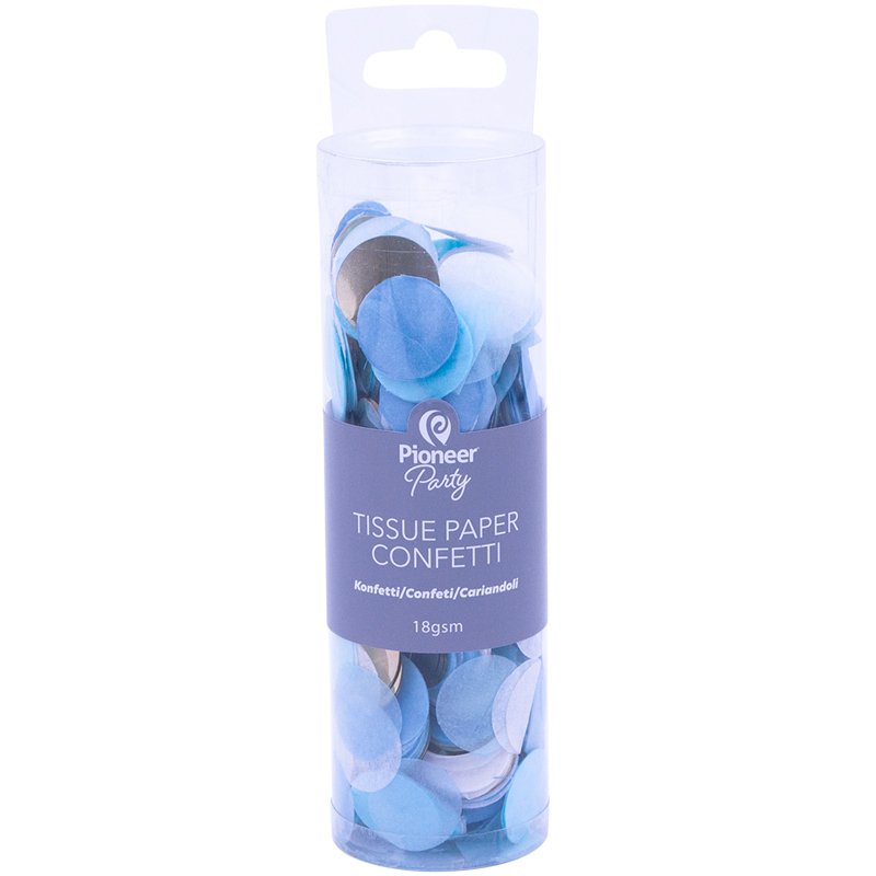 18G BLUE WHITE GOLD CONFETTI TISSUE PAPER