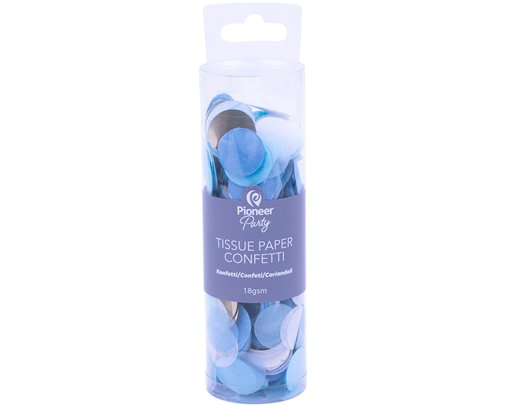 18G BLUE WHITE GOLD CONFETTI TISSUE PAPER