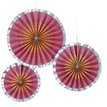 3PK ROSE GOLD OMBRE PAPER FANS