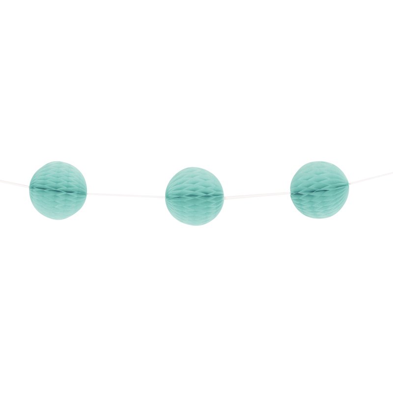7ft MINT HONEYCOMB BALL GARLAND
