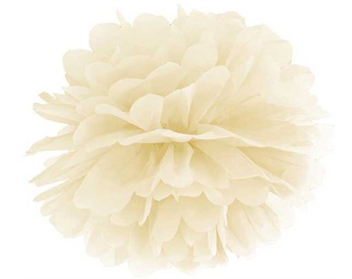 35cm CREAM TISSUE PAPER POM POM