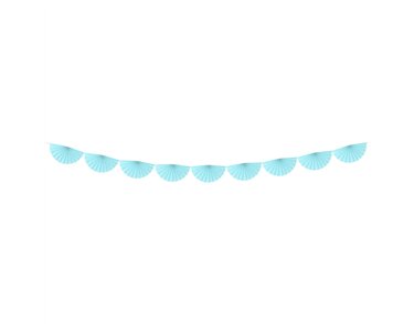 3m LIGHT SKY BLUE TISSUE GARLAND ROSETTES