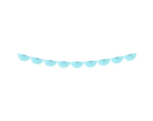 3m LIGHT SKY BLUE TISSUE GARLAND ROSETTES
