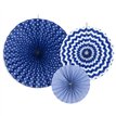 3PC NAVY BLUE DECORATIVE ROSETTES