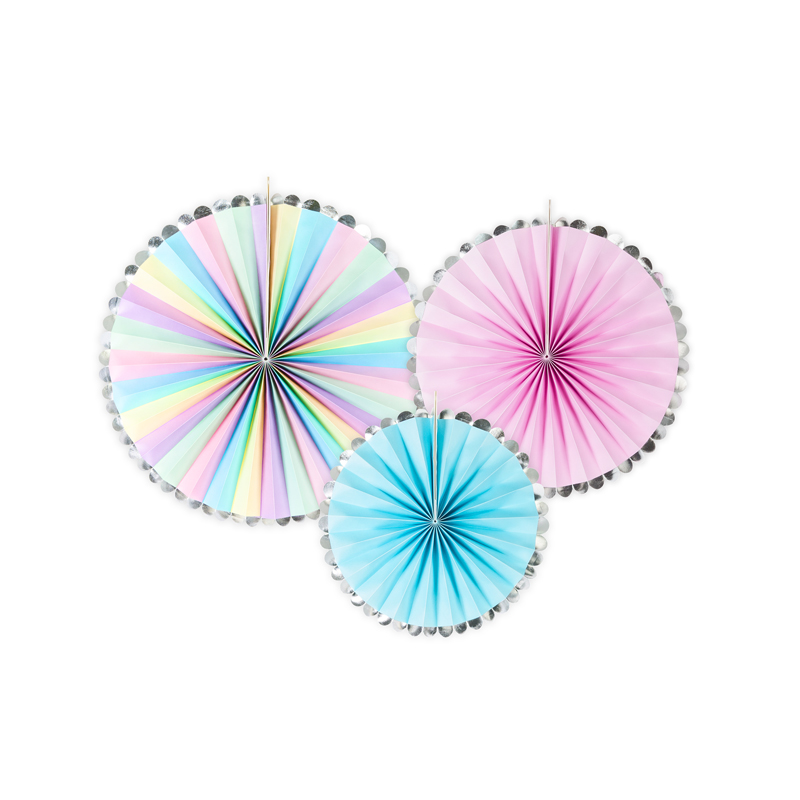 3PC UNICORN DECORATIVE ROSETTES
