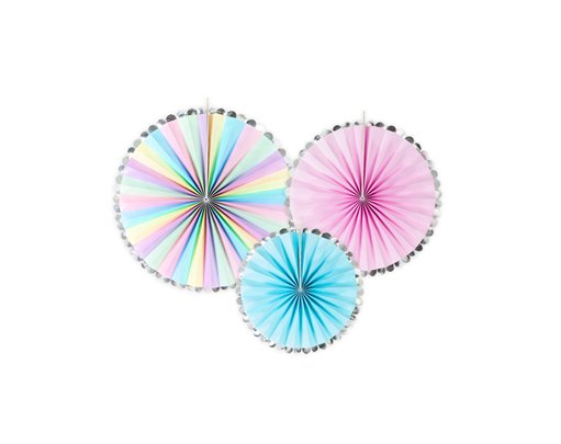 3PC UNICORN DECORATIVE ROSETTES