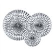 3PC SILVER DECORATIVE ROSETTES
