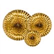 3PC GOLD DECORATIVE ROSETTES