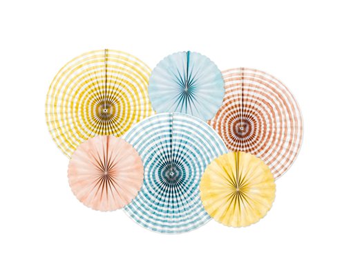 6PC SUMMER TIME DECORATIVE ROSETTES