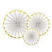 3PC WHITE DECORATIVE ROSETTES