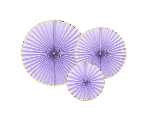 3PC LIGHT LILAC DECORATIVE ROSETTES
