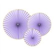 3PC LIGHT LILAC DECORATIVE ROSETTES