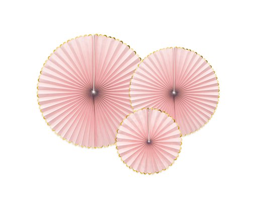3PC LIGHT PINK DECORATIVE ROSETTES