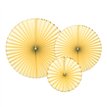 3PC LIGHT YELLOW DECORATIVE ROSETTES