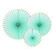 3PC MINT DECORATIVE ROSETTES