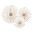 3PC BEIGE DECORATIVE ROSETTES
