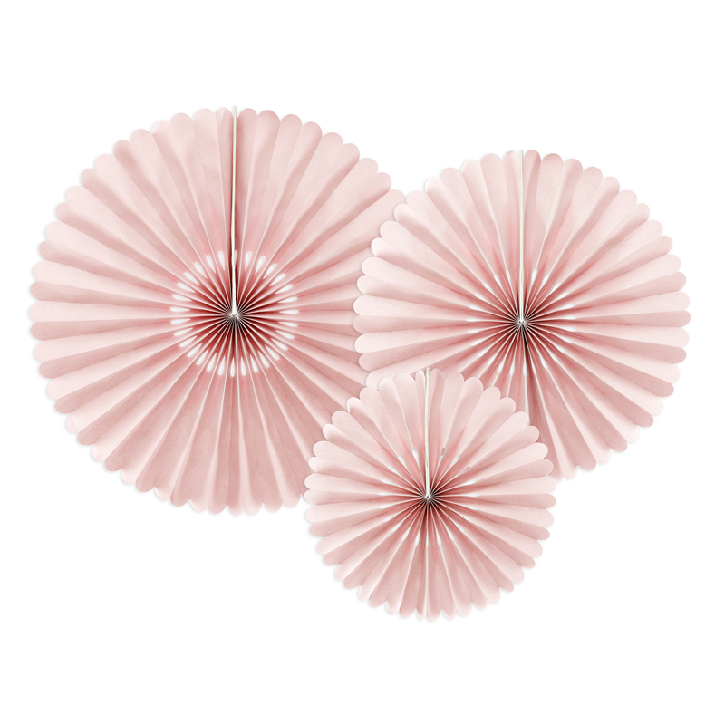 3PC DUSTY ROSE DECORATIVE ROSETTES