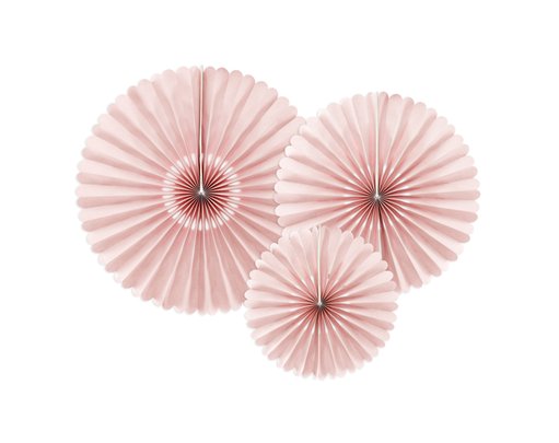 3PC DUSTY ROSE DECORATIVE ROSETTES