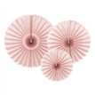 3PC DUSTY ROSE DECORATIVE ROSETTES