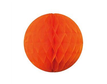 30cm ORANGE HONEYCOMB BALL HANGING DECORATION