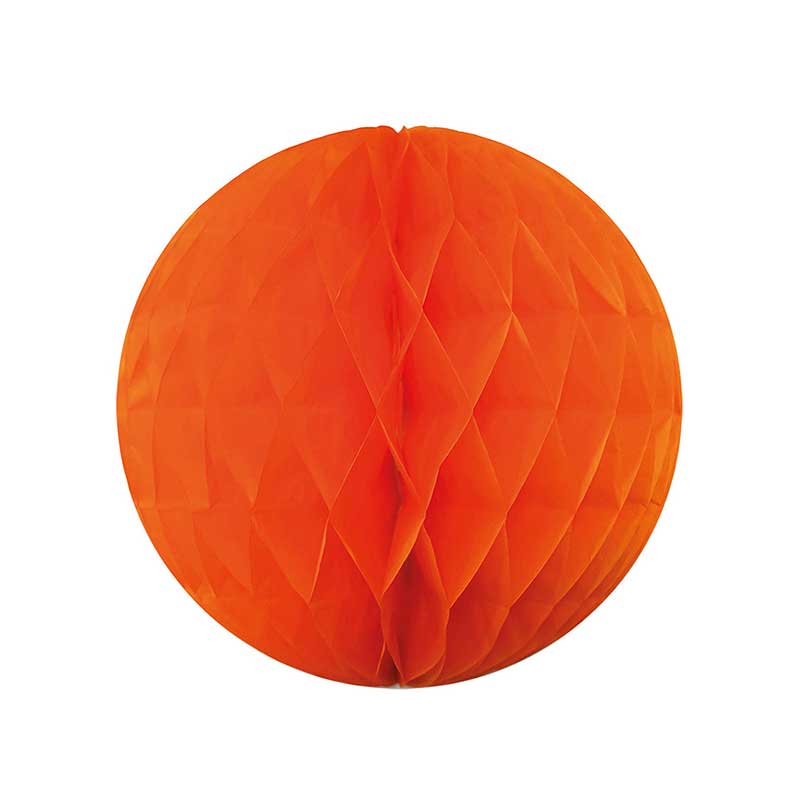 30cm ORANGE HONEYCOMB BALL HANGING DECORATION