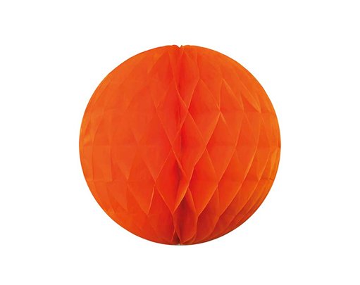 30cm ORANGE HONEYCOMB BALL HANGING DECORATION
