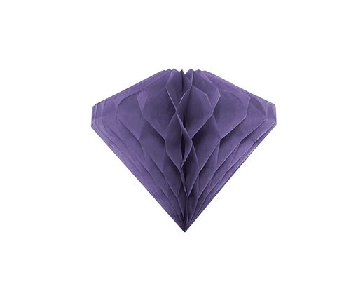 20cm PURPLE HONEYCOMB DIAMOND HANGING DECORATION