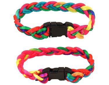 BRACELET BRAID NEON ASST 144S