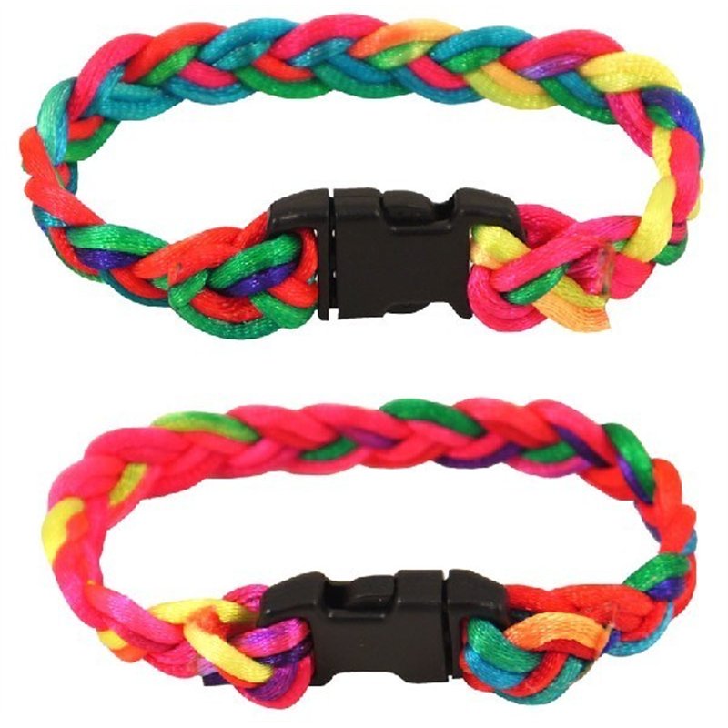 BRACELET BRAID NEON ASST 144S