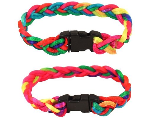 BRACELET BRAID NEON ASST 144S