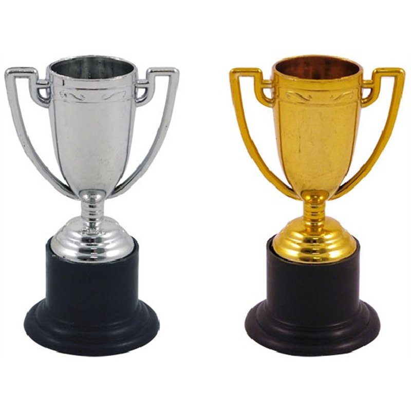 10CM ASST GOLD / SILVER TROPHY  12S