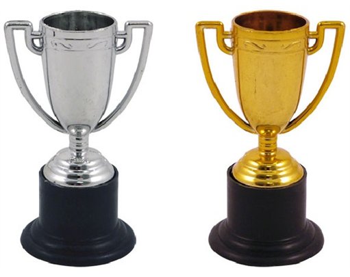 10CM ASST GOLD / SILVER TROPHY  12S
