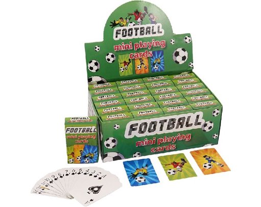 3ASST MINI FOOTBALL PLAYING CARDS  24S