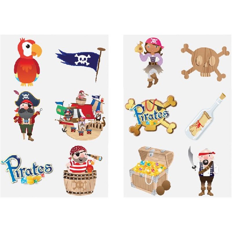 (6) MINI PIRATE TATTOOS  96S