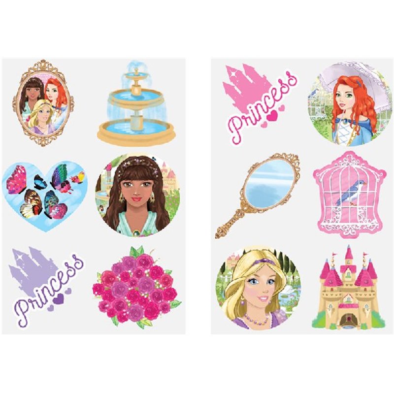 (6) MINI PRINCESS TATTOOS  96S